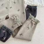 [80-130cm] リボン柄 レギンス - Image 4