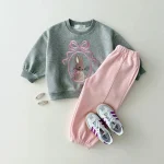 [80-130cm] リボン ウサギ プルオーバ トレーナー - Image 5