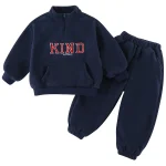 [80-150cm] 英字柄 フリース セットアップ - Image 11