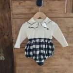 [66-90cm]リボン襟 ロンパース - Image 9