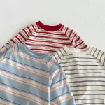 [66-90cm]ロンパース オールインワン ボーダー ベビー服 - Image 14