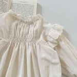 [66-90cm] 肩フリル ロンパース - Image 2