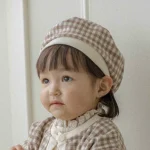 [73-100cm]チェック柄帽子+ トップス + スカート セットアップ /帽子単品 - Image 13