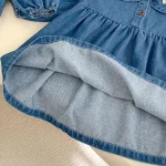 [66-120cm]ワンピース OR ロンパース ウサギ柄 デニム おしゃれ 定番 ベビー服 - Image 3