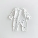 [66-90cm] 花柄 ロンパース - Image 4