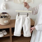 [73-110cm] コーデュロイボア ロングパンツ