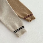 [80-130cm] フロントポケットコーデュロイ サロペット OR セーター - Image 9