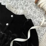 [66-90cm] 韓国風 フリル襟 ロンパース - Image 6