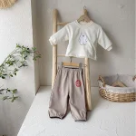 [73-100cm] 熊柄 カジュアル セットアップ - Image 13