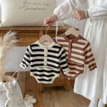 [66-90cm] ボーダーニット セットアップ - Image 5