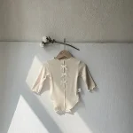 [66-90cm] リボン フリル襟 ロンパース - Image 16