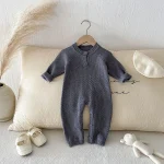 [66-100cm] シンプル クールネック オールインワン - Image 10