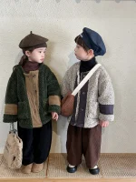 [80-140cm] ミックス ボア アウター - Image 2