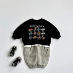 [80-130cm] 車プリント オーバー  トレーナー - Image 9