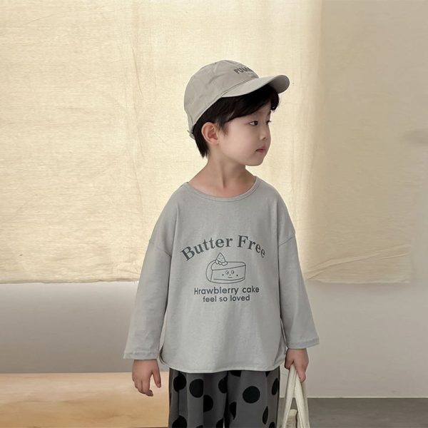 [80-150cm]長袖Tシャツ デザートプリント シンプル 定番 兄妹お揃い