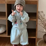 [73-110cm] カートゥーン ボア付き セットアップ - Image 6