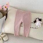 [66-100cm] ノーカラー リブ レギンス - Image 7