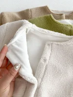 [66-100cm] ポケット付き ボア アウター - Image 15