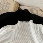 [66-120cm]パフスリーブ トップス or サロペット ワンピース - Image 9